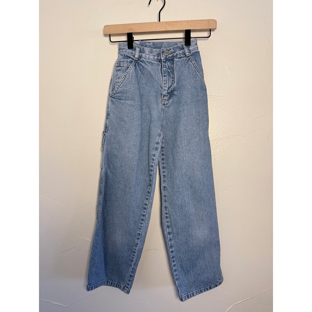 Vintage 90s New Legends Girls 8 Carpenter Jeans Light Wash Denim 21x23.5
